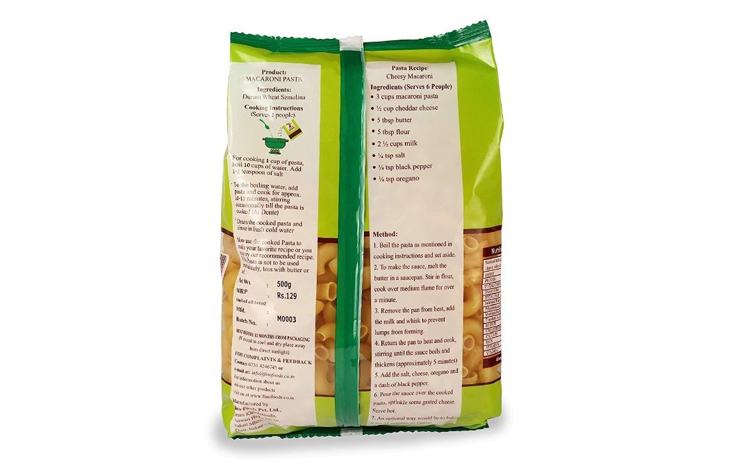 Finosta Macaroni    Pack  500 grams